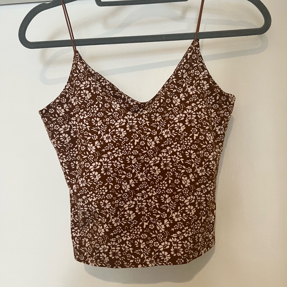 Floral Brown Camisole Top